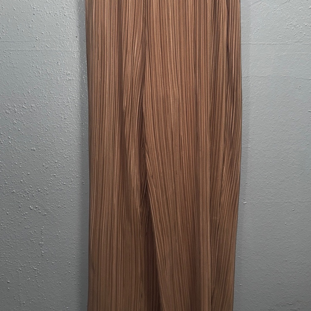 Papermoon Tan Pleated‎ Trousers